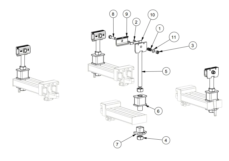 JEU DE 4 PINCES HAUTES POUR X-TRAC