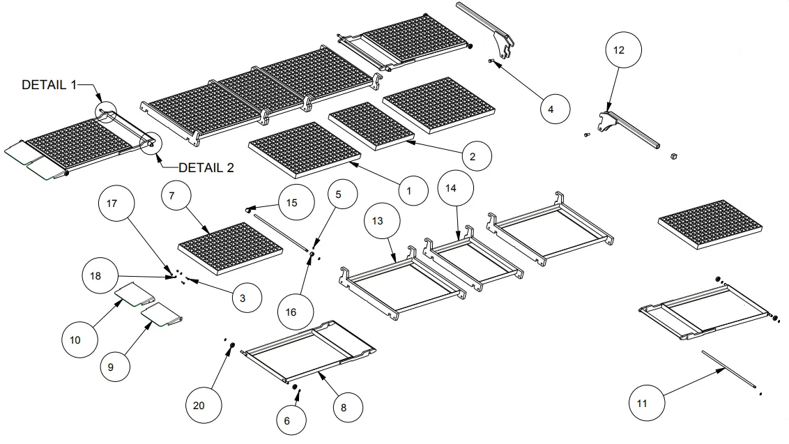 CHEMIN de ROULEMENT avec Entrée Double pour Table élévatrice X-Trac