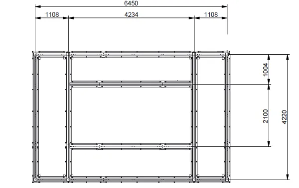 Produit FLOOR RAILS 6450X 4220MM Image