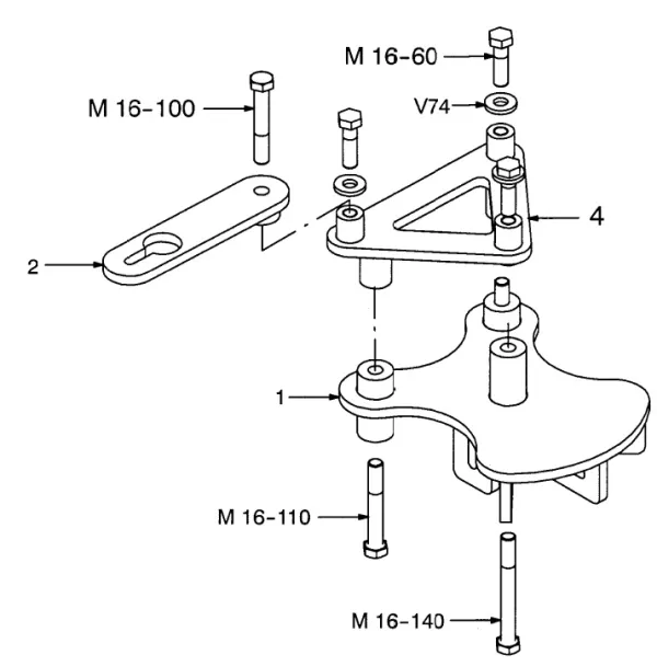 Продукт BRIDE DE TRACTION POUR AUDI A6 (2004 ------>)    (VAS5121/2) Изображение