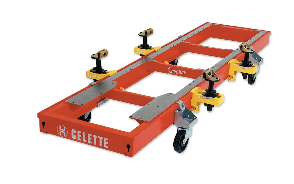 SEVENNE bench alone on wheels and with sill clamps