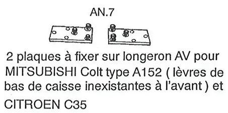 MITSUBISHI PLAQUES A FIXER