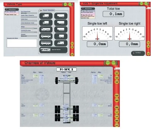 SYSTEME D'ALIGNEMENT DES ROUES POUR CAMION   + GRANDE SERVANTE