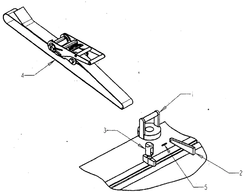 ANCRAGE+SANGLE POUR CHASSIS AU SOL