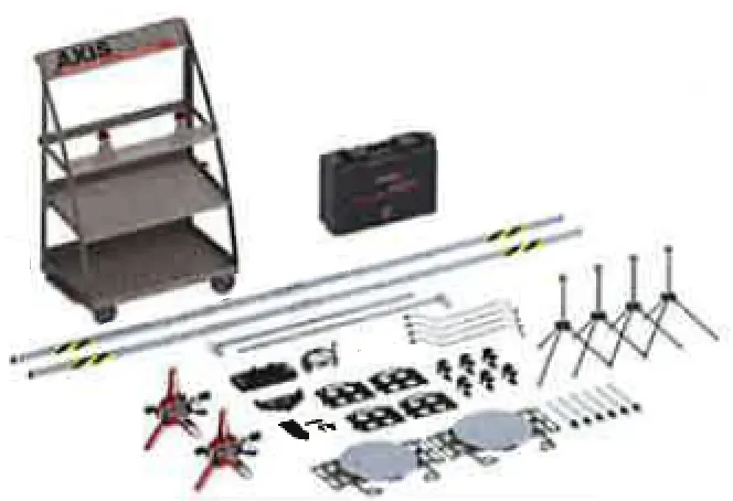 COMPLEMENTARY SET of CMC4000 for TRUCK STEERING WHEELS ALIGNMENT SYSTEM + STORAGE TROLLEY