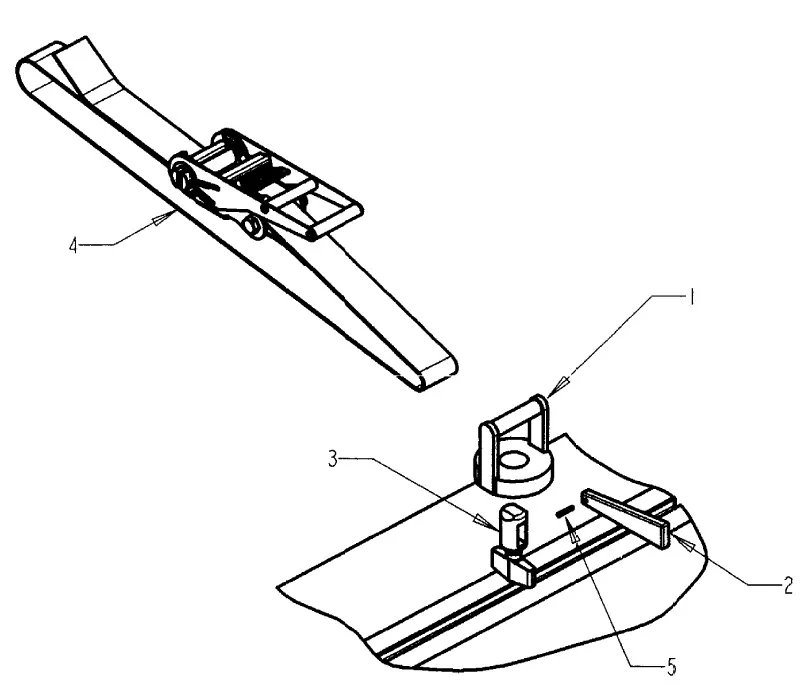 ANCRAGE+SANGLE POUR CHASSIS AU SOL