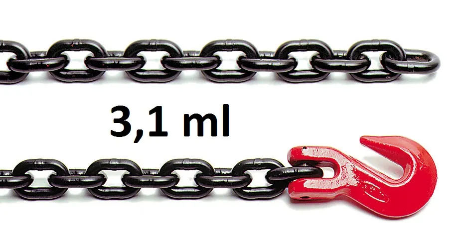 CHAINE LG 3 ml AVEC  1 CROCHET