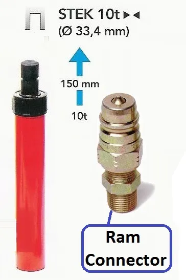 VERIN POUSSEUR 10T - COURSE de 150 mm