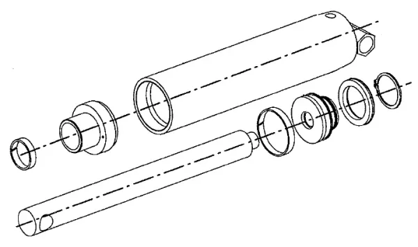 Produkt Zylinder Hydraulik für Scherenheber Foto